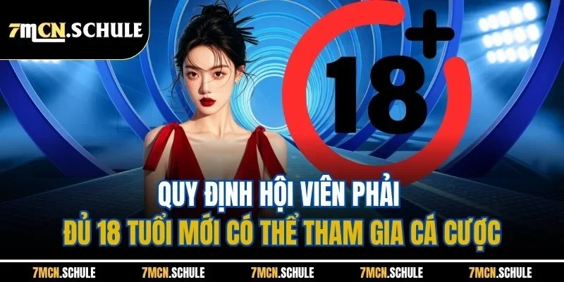 Đăng Ký 7M | Update Quy Trình Thực Hiện Chuẩn Nhất 2026 9 Quy định hội viên phải đủ 18 tuổi mới có thể tham gia cá cược